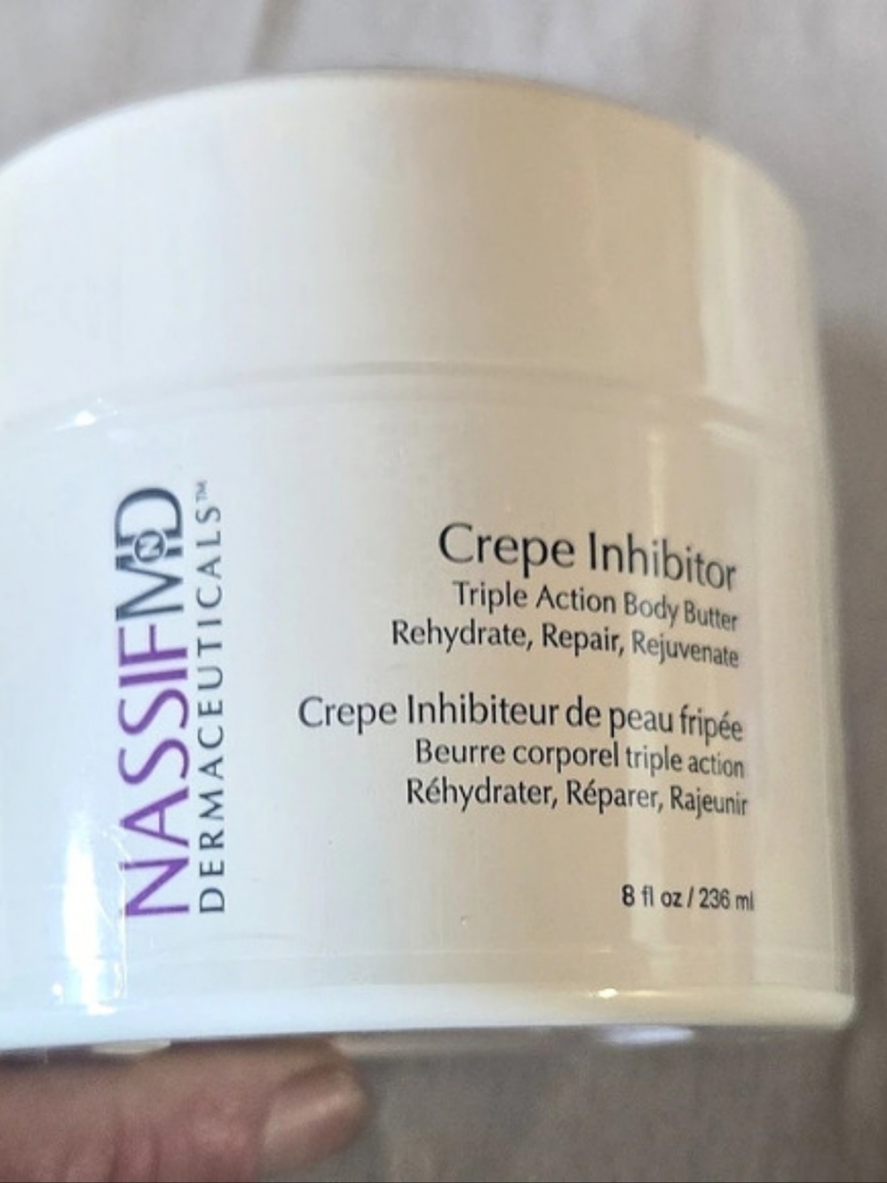NassifMD Crepe Inhibitor Triple Action Body Butter Body Butter 8 fl oz NWT